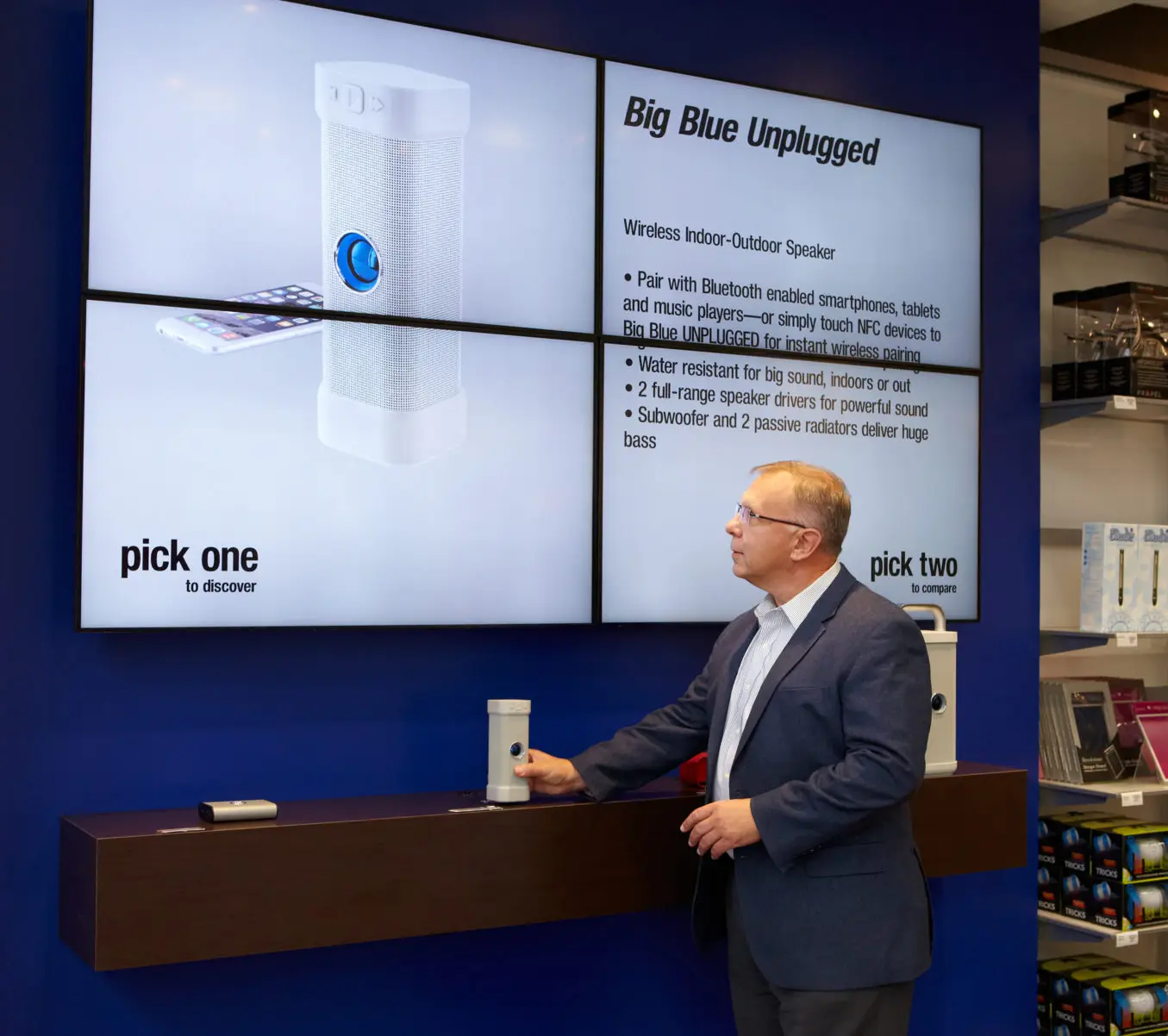 Brookstone, Active Display, Digital Signage, Toshiba, Premier Technology Group