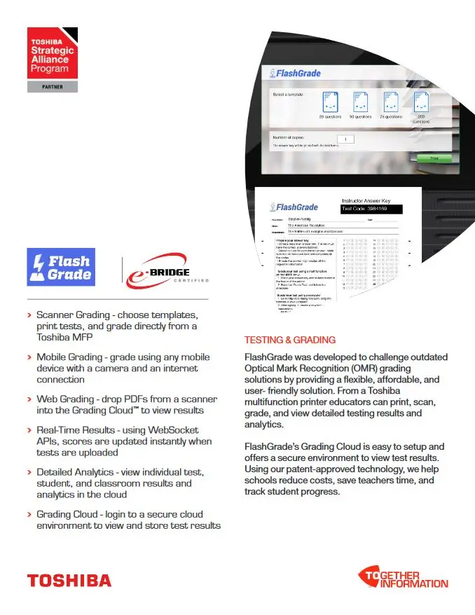 FlashGrade, Industry Solutions, Vertical Markets, Toshiba, Premier Technology Group