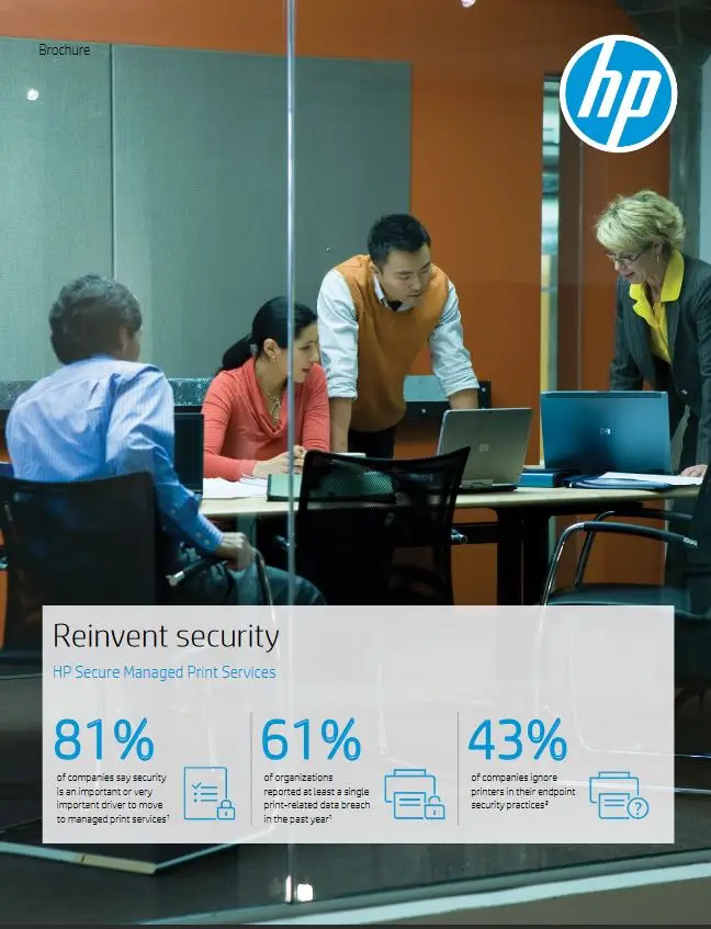 HP, Managed Print Services, Reinvent, Security, Brochure, HP, Hewlett Packard, Premier Technology Group