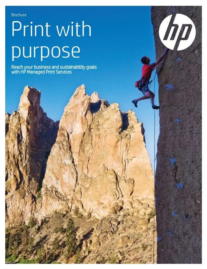 HP, Print With Purpose, MPS Brochure, Cover, HP, Hewlett Packard, Premier Technology Group