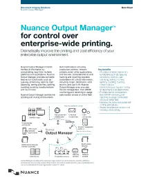 KM, Nuance, Output Manager, Brochure, Konica-Minolta, Premier Technology Group