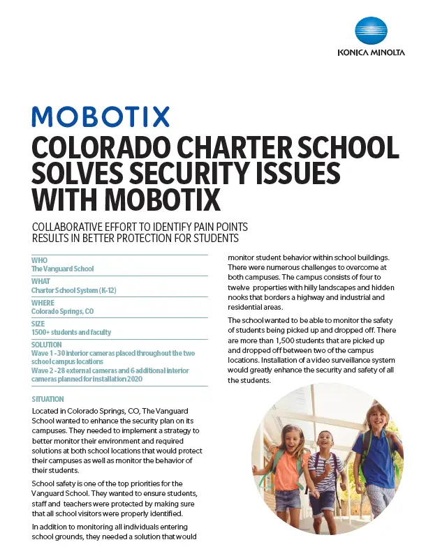 Mobotix, School Success Story, safety, education, students, children, Konica Minolta, Premier Technology Group