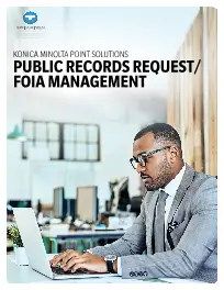 Public Records Request, FOIA, Konica-Minolta, Premier Technology Group