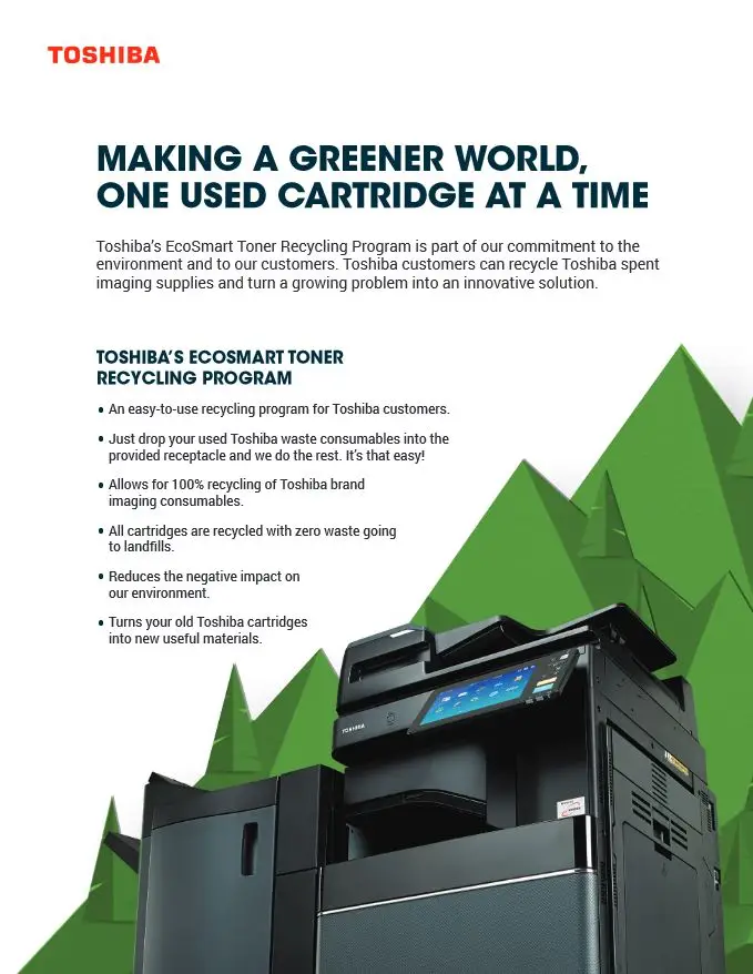 Toner Recycling Program, Toshiba, Premier Technology Group
