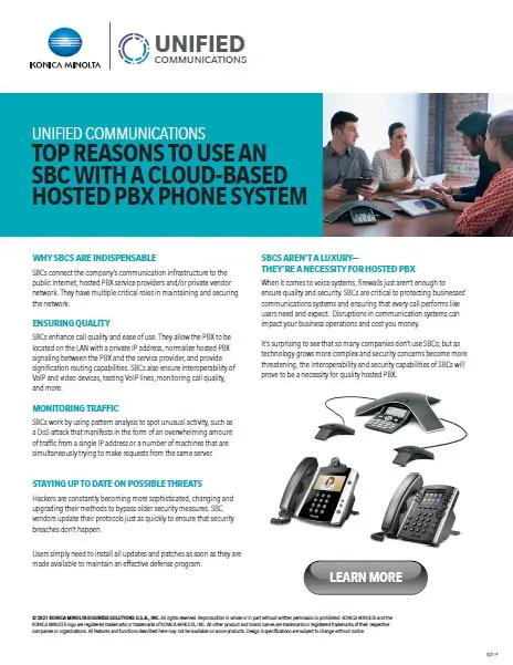 Unified Communications, Hosted PBX, Phone System, Konica Minolta, Premier Technology Group