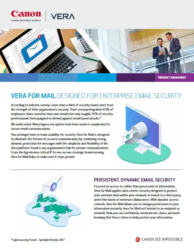 Vera brochure, canon, Premier Technology Group