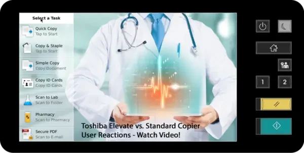 Elevate, Screen, Healthcare, Toshiba, Premier Technology Group