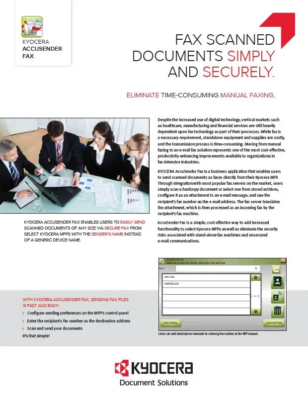 Kyocera, Software, Capture, Distribution, Accusender Fax, Premier Technology Group