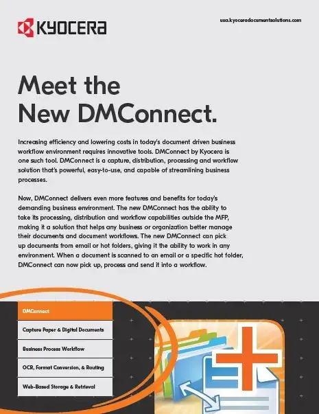 Kyocera, Software, Capture And Distribution, Dmconnect, Premier Technology Group