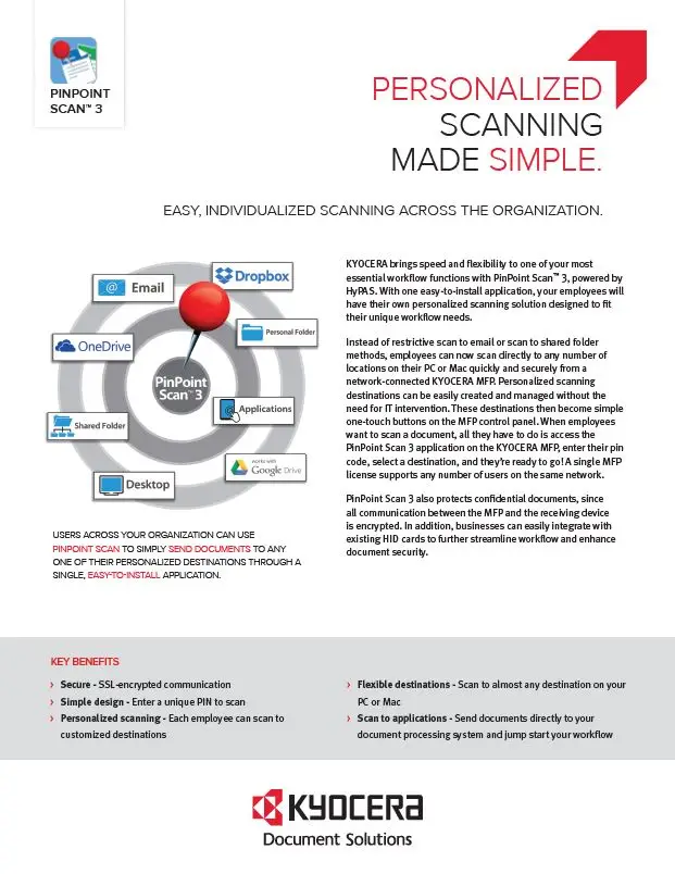 Kyocera, Software, Capture, Distribution, Pinpoint Scan 3, Premier Technology Group
