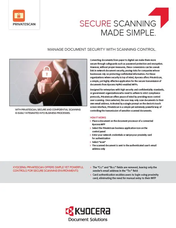 Kyocera,Software, Capture, Distribution, Private Scan, Premier Technology Group