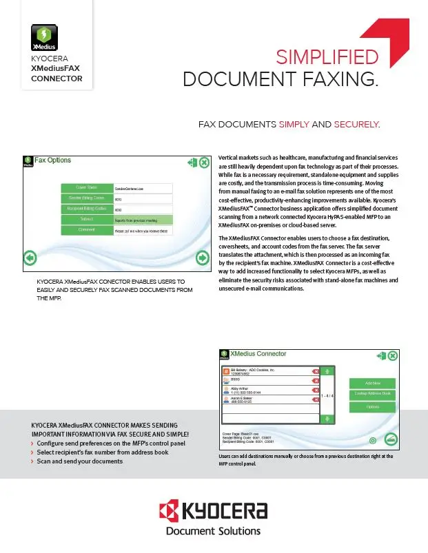Kyocera, Software, Document Management, Xmediusfax Connector, Premier Technology Group