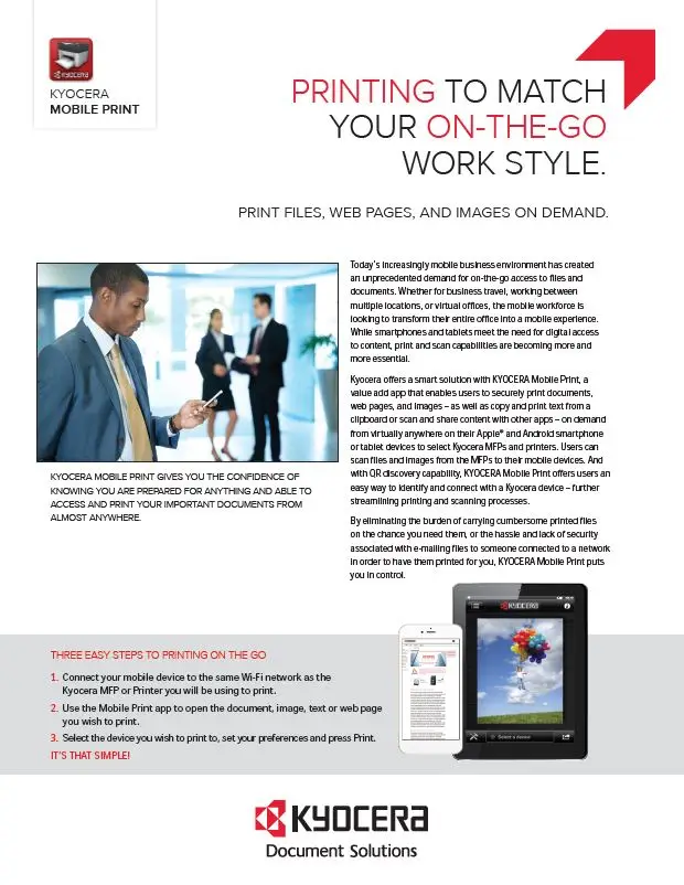 Kyocera, Software, Mobile, Cloud, Kyocera, Mobile Print, Premier Technology Group