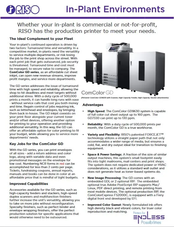 In Plant Environments, Riso, Premier Technology Group