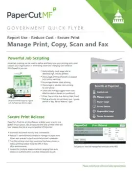 Papercut, Mf, Government Flyer, Premier Technology Group