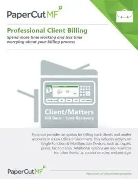 Papercut, Mf, Professional Client Billing, Premier Technology Group