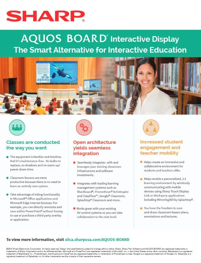 Sharp, Aquos Board, Education, Premier Technology Group