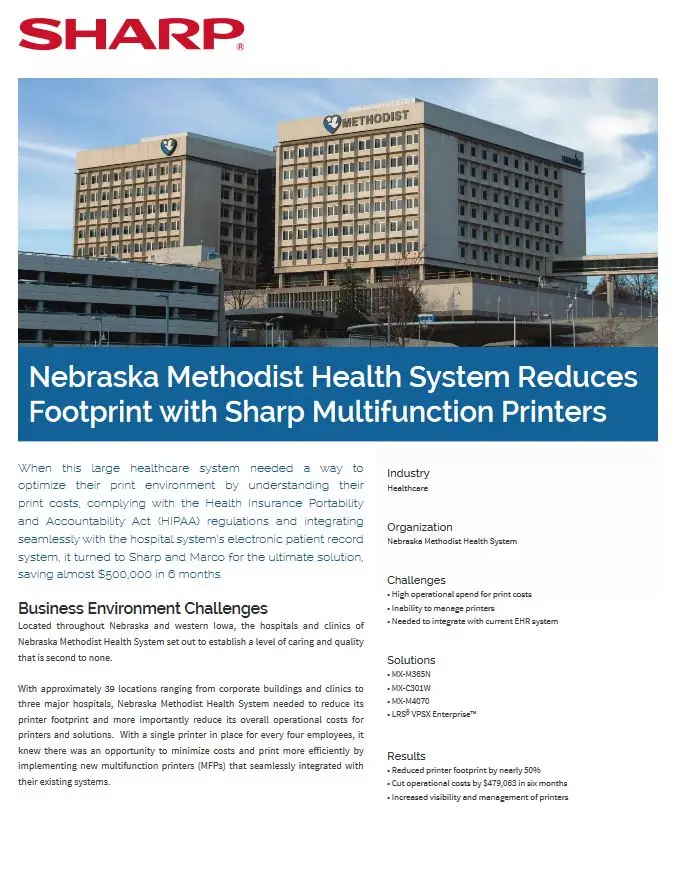 Sharp, healthcare study, EMR, Premier Technology Group