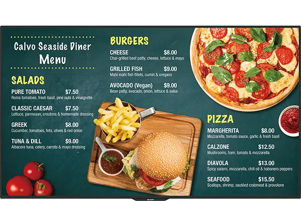 Sharp, Professional Display, menu, Premier Technology Group