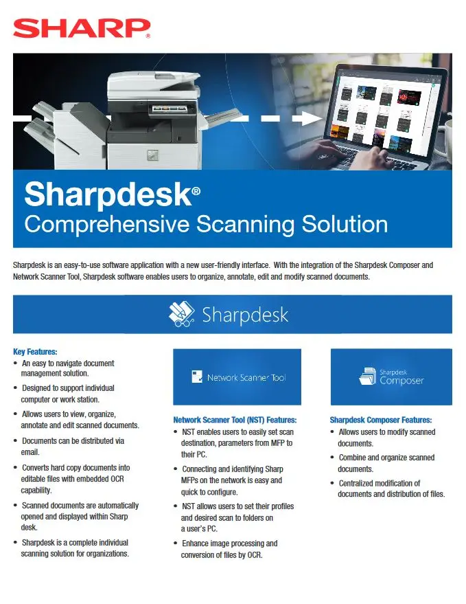 Sharp, Sharpdesk, scanning solution, Premier Technology Group
