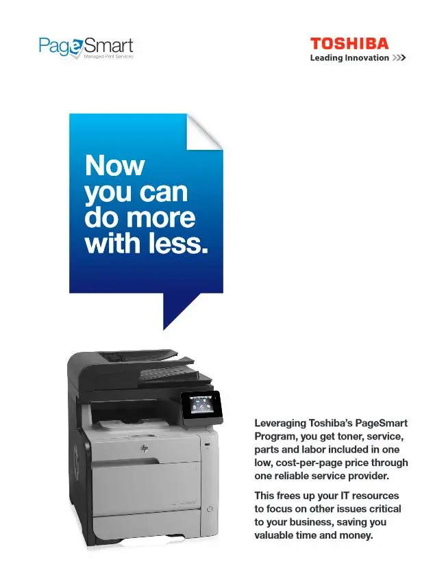 Page Smart, MPS, MDS, Toshiba, Premier Technology Group