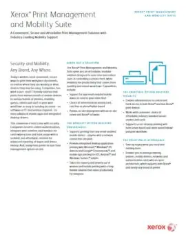 Mobility Suite, mobile print, Xerox, Premier Technology Group