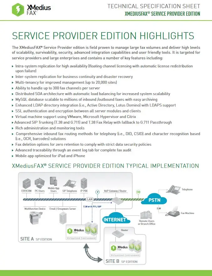Xmedius Fax Service Provider Edition Brochure, XMedius Fax, Premier Technology Group